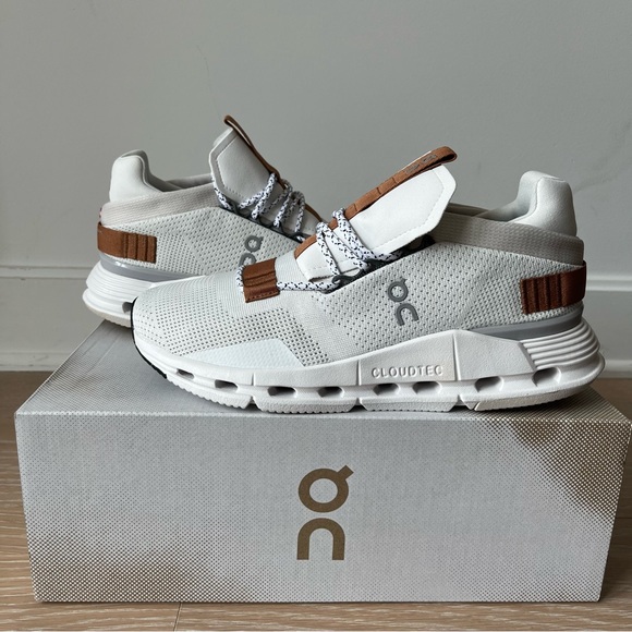 ON Running Couldnova Women Shoes Size 8 White Pearl - Picture 6 of 12